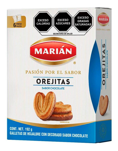 Orejitas Marian Cubiertas De Chocolate 192g