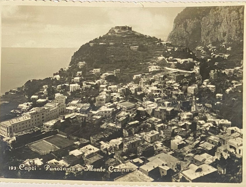 Antigua Postal, Monte, Panorama, 1953, Capri, Italia, 3p27