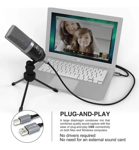 Microfono Condenser Usb Fifine K681 Pc Gamer Streaming Mac