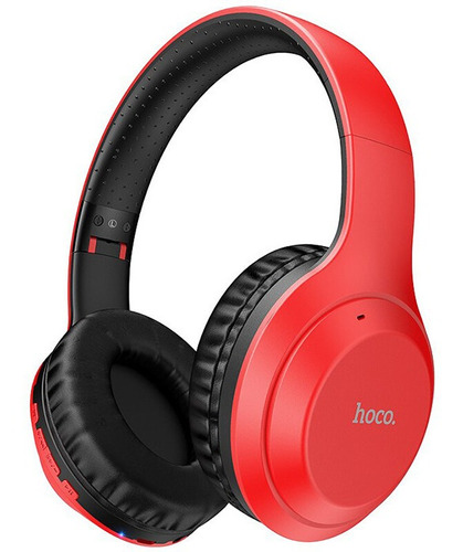 Auriculares Vincha Inalámbricos Hoco W30 Flexibles Color Rojo