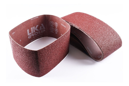 Imagen 3 de 3 de 5 Pzas. Lija De Banda Lona Roja 3x21 Pulgadas Grano 220