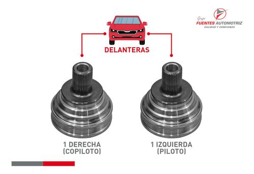 Kit 2 Junta Espiga Lado Rueda Para Vw Jetta A6 2.5 2011 2012