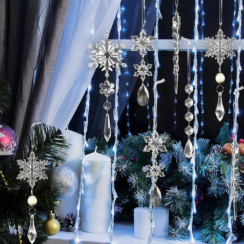 Shh Acrílico Colgante De Cristal Para Decoración De Árbol