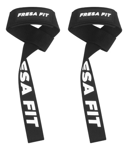 Par De Straps Negros Fresafit Gym Crossfit Pesas