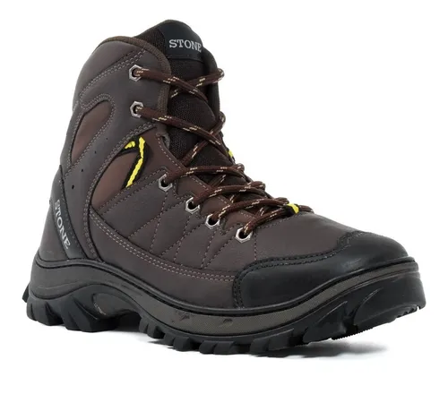 Bota Borcego Trekking Hombre Outdoor Impermeable Stone 4110 99.999 99