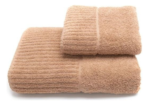Set Toalla Y Toallon 100% Algodón 630 G/m2 Hoteleria Canela Lisa