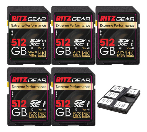 Ritz Gear Tarjeta Sdxc 512 Gb 90 60 Mb/s U3 A1 C10 V30 Mmg