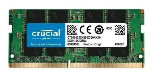 Imagen 3 de 3 de Memoria RAM color verde 8GB 1 Crucial CB8GS2666