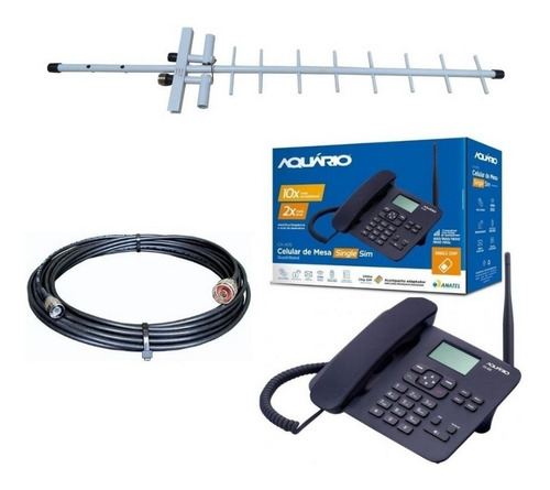 Kit Telefonia Rural Aquario Ca-40 Antena 15dbi