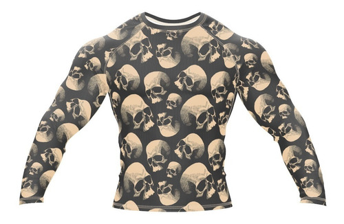 Doxe Jersey Playera Slim Fit Textura Cráneos Calaveras 