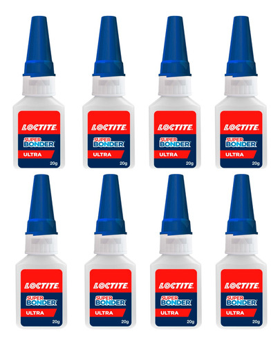 Caja 8 Uni Adhesivo Instantáneo Ultra Fuerte 20g Loctite Color Tr