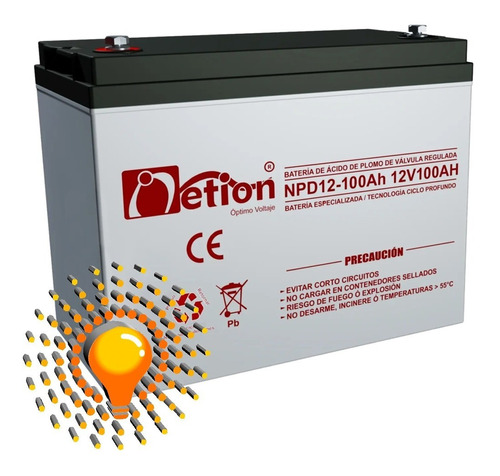 Bateria Vrla Agm 12v 100ah Ciclo Profundo Netion, Ups/solar