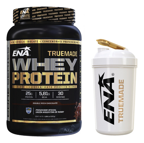 True Made Whey Protein Ena  Suplementos Proteina + Shaker