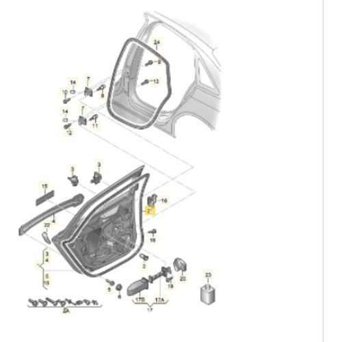 Burlete Puerta Trasera Orig Audi A4/s4  2009-2016