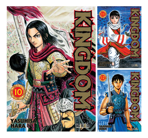 Combo Manga Kingdom Tomos 10 Al 12 Ivrea + Señalador Dgl