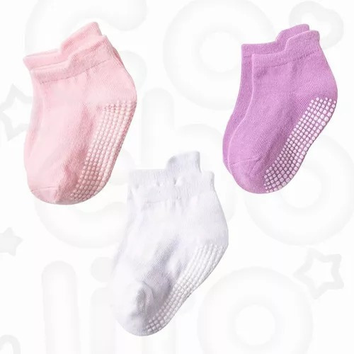 Pack O Lote 3 Pares Calcetines Antideslizantes Bebés Y Niños