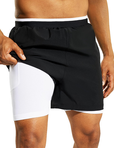 Haimont Pantalon Corto Correr 2 1 Para Hombre Bolsillo 5  Al