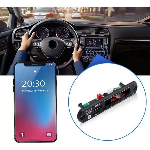 Módulo Mp3 Usb/sd/fm/aux C/ Bluetooth Con Control Remoto