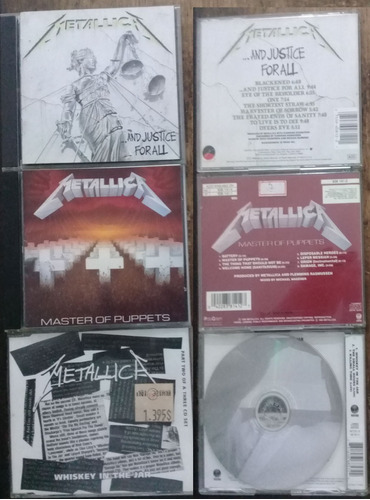 3x Cd (vg/+ Metallica Master And Justice Whiskey 2 Us 1 Br