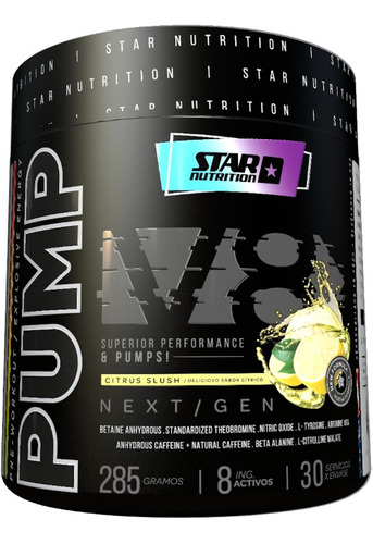 Suplemento Starnutrition Pumpv8 Aminoácidos Sabor Grape