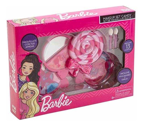 Set De Maquillaje Dulce - Barbie - Incluye 13 Maquillajes