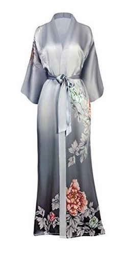 Kim Ono Bata Larga De Kimono Seda Para Mujer
