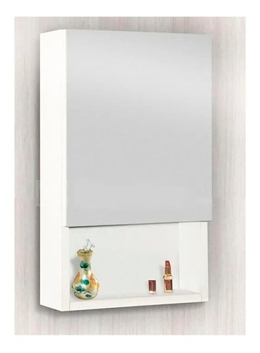 Imagen 4 de 8 de Botiquín Baño Amube Trento 30 X 50 Cm Blanco 1 Estante