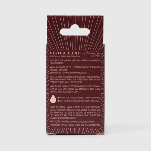 Esponjinha Mari Saad Flat Blend + Esponja Sister Blend Kit