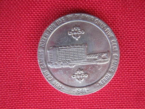 Americana Casino Aruba 5 Centavos 1981