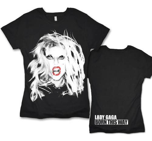 Lady Gaga Playera Born This Way Face Chromatica Para Mujer 