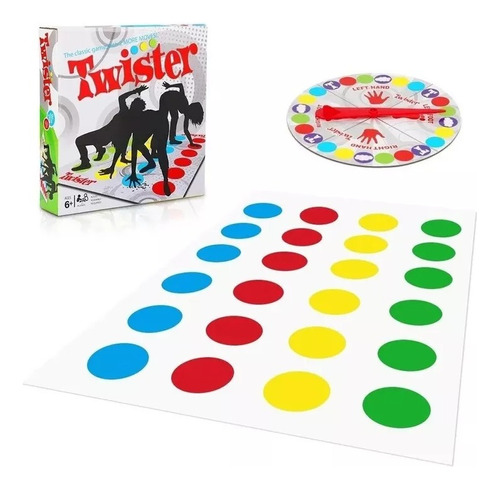 Juego De Piso Clásico Twister Partido De Interacción Fam [u