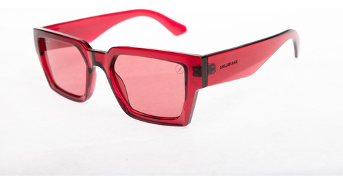 Óculos De Sol Masculino Chilli Beans Quadrado Cristal Vermel Cor Vinho Cor da lente Vermelha