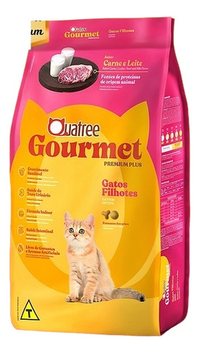 Ração Quatree Gourmet gatos filhotes carne e leite 10.1kg