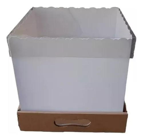 5 Cajas Box Torta Alta Drip Cake 30x30x25 Tapa Transparente