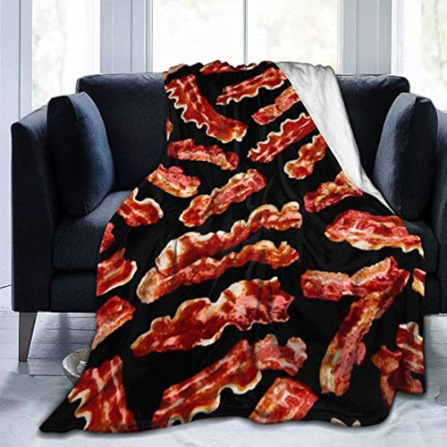 Bacon Warm Ultra Soft Micro Fleece Couch Travel Chair Throw 