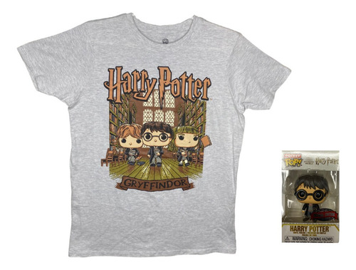 Camiseta Harry Potter E Mini Funko Harry Potter - 11-12 Anos