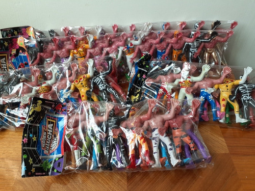 12 Luchadores Plastico Lucha Libre Juguete Piñata Economico