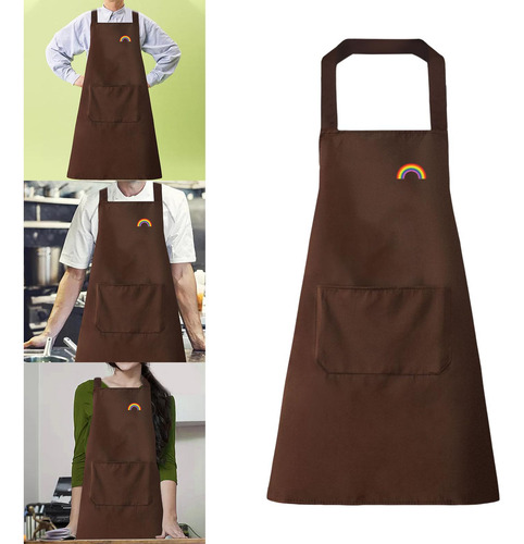 Delantal De Cocina Con Bolsillos Ajustables Para Barbacoa De