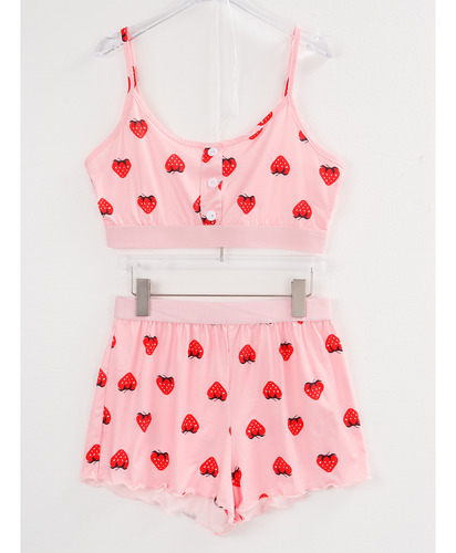 Conjunto De Pijama Verano Mujer Short Y Top De Tirantes