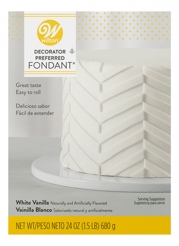 Decorador Preferido Fondant Blanco, 24 Oz. Glaseado Wilton