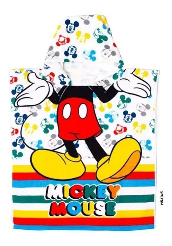 Poncho Toallon Microfibra Infantil Piñata 50 X 120 Cm Disney