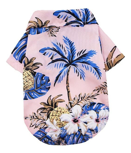 Ropa Camisa Hawaiana Verano Talle M Para Perro Gato Mascota 