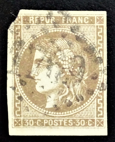 Francia, Sello Yv 47 Ceres De Bordeaux 30c 1870 Usado L15519