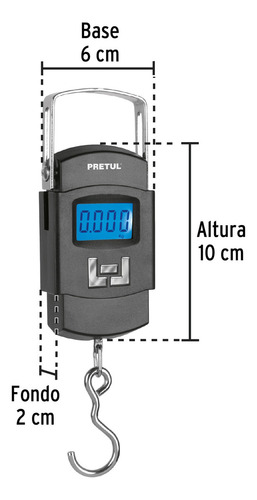 Báscula Electrónica Colgante, De Pilas, 50 Kg, Pretul 28180