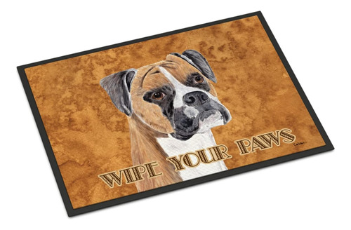 Sc9121mat Felpudo Boxer Wipe Your Paws 18x27 Felpudo Pu...