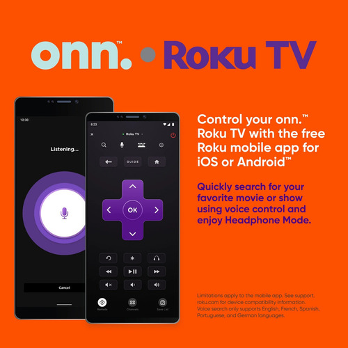 Onn Pantalla 55 Pulgadas 4k Smart Tv Roku Hdr 100012586