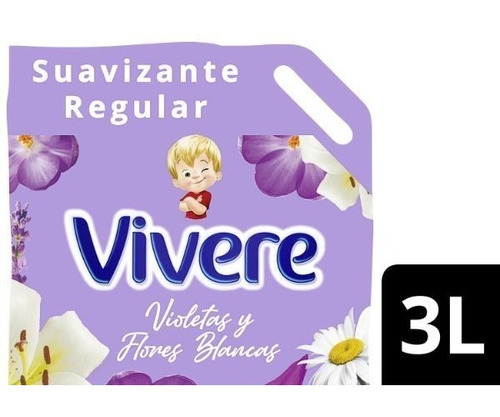 Imagen 1 de 1 de Suavizante Vivere Flores Blancas Doy Pack 3 Lts Pack 2 Un