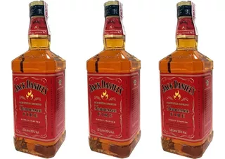 Pack 3 Unidades Whisky Jack Daniels Fire 1litro 100%original