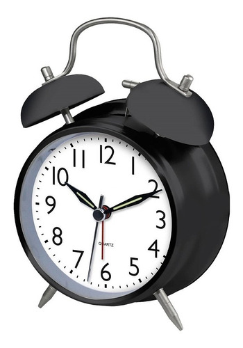 Reloj Despertador Clasico Cn Alarma De Campana 3 Pulgadas