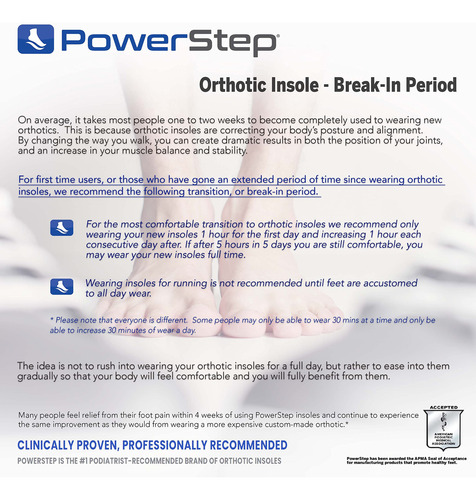 Powerstep Pinnacle Insoles - Orthotics For Plantar Fasciitis